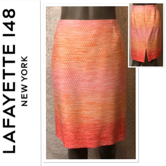 Lafayette 148 New York Dresses & Skirts - Lafayette 148 New York Shoshanna Vibrant Pink and Orange Pencil Skirt